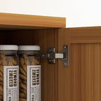 HOMCOM 63 2-Door Kitchen Pantry, Freestanding Storage Cabinet with 5-tier Shelving and 2 Adjustable Shelves for Dining Room
