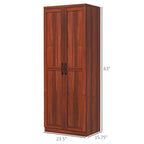 HOMCOM 63 2-Door Kitchen Pantry, Freestanding Storage Cabinet with 5-tier Shelving and 2 Adjustable Shelves for Dining Room