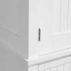 HOMCOM 72 Traditional Freestanding Kitchen Pantry Cabinet Cupboard with Doors and 3 Adjustable Shelves, White