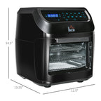 HOMCOM Large Air Fryer Oven with Family Size, Countertop Oven Cooking Gift - 12.5 x 13.25 x 14.5
