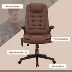 HOMCOM High Back Vibration Massage Office Chair with 6 Vibration Points, Beige