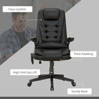 HOMCOM High Back Vibration Massage Office Chair with 6 Vibration Points, Beige