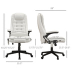 HOMCOM High Back Vibration Massage Office Chair with 6 Vibration Points, Beige