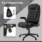 HOMCOM High Back Vibration Massage Office Chair with 6 Vibration Points, Beige