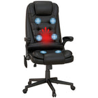 HOMCOM High Back Vibration Massage Office Chair with 6 Vibration Points, Beige