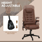 HOMCOM High Back Vibration Massage Office Chair with 6 Vibration Points, Beige