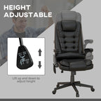 HOMCOM High Back Vibration Massage Office Chair with 6 Vibration Points, Beige