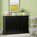 HOMCOM Modern Sideboard Buffet Cabinet with Storage Cupboards, 2 Drawers and Adjustable Shelves, Black