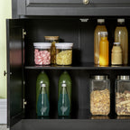 HOMCOM Modern Sideboard Buffet Cabinet with Storage Cupboards, 2 Drawers and Adjustable Shelves, Black