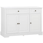 HOMCOM Modern Sideboard Buffet Cabinet with Storage Cupboards, 2 Drawers and Adjustable Shelves, Black