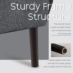 HOMYKA Accent Lounge Chair with Adjustable Backrest Storage Ottoman