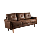 HOOOWOOO Mid-Century 3-Seat Upholstered Sofa with Wood Legs for Living Room