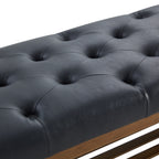 Entryway Shoe Bench Storage Bench Fabric Solid Wood, 43-inch Upholstered Bench for Living Room, Bedrooms