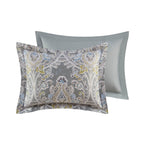 Harbor House Hallie 6-piece Grey Damask Pattern Cotton Comforter Set