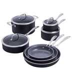 Henckels Capri Ceramic 11-pc Aluminum Ceramic Nonstick Cookware Set - Grey