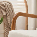 High Back Solid Wood Armrest Backrest Leisure Chair Accent Chair
