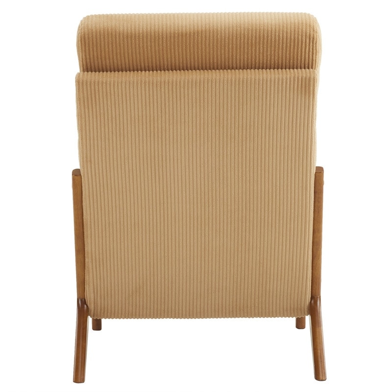 High Back Solid Wood Armrest Backrest Leisure Chair Accent Chair