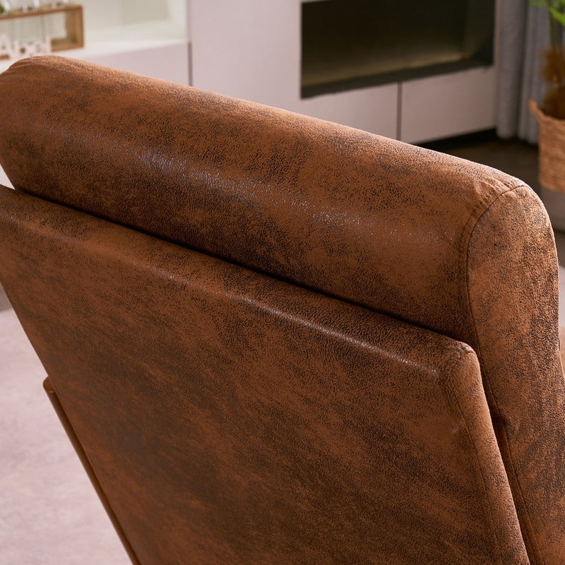 High Back Solid Wood Armrest Backrest Leisure Chair Accent Chair