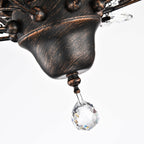 Holly 4-light Crystal Leaves Flush Mount