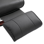 HomCom Faux Leather Adjustable Manual Swivel Base Recliner Chair with Comfortable and Relaxing Footrest