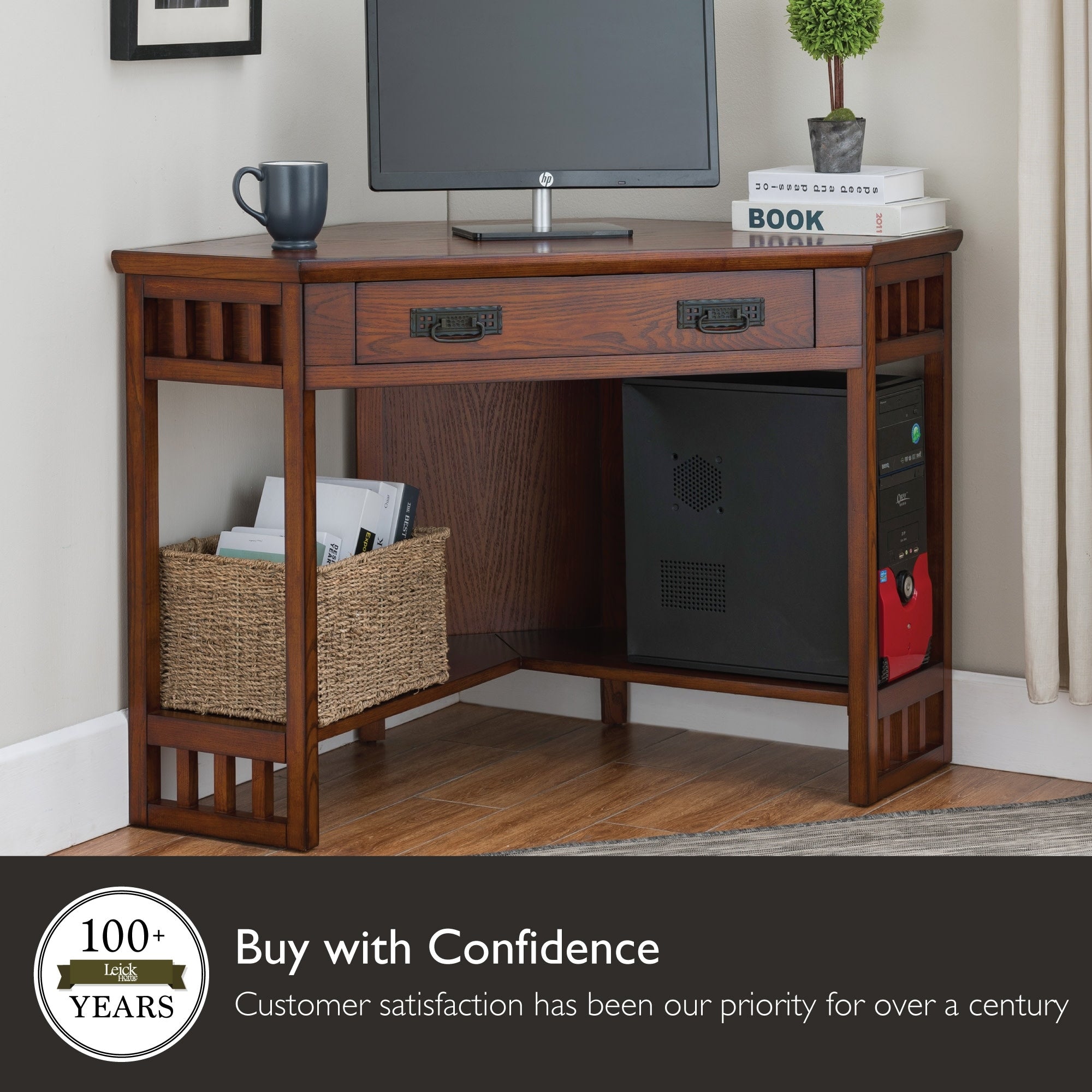 Leick Home Mission Corner Writing Desk
