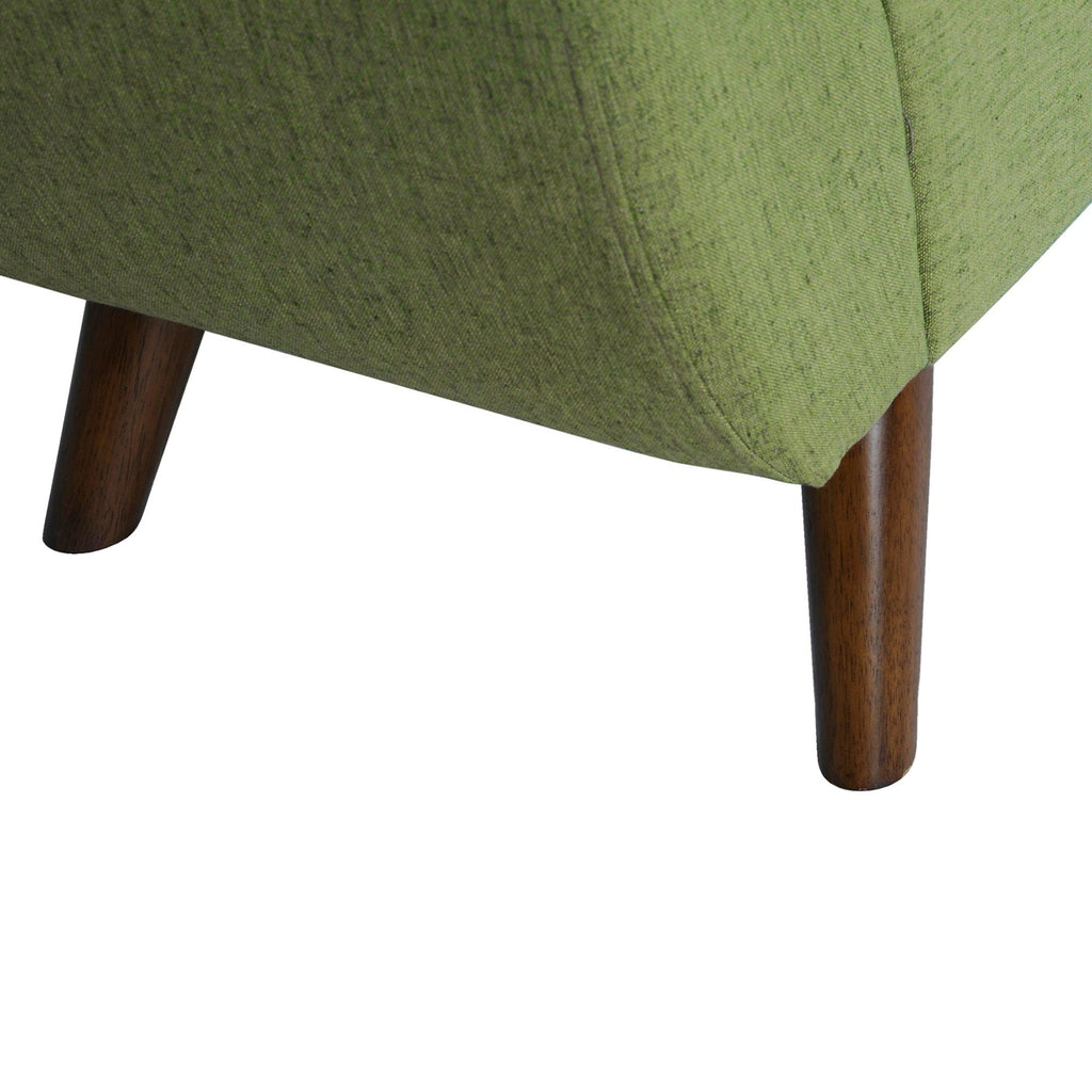 HomePop Modern Sherpa Storage Bench with Wood Legs
