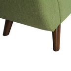 HomePop Modern Sherpa Storage Bench with Wood Legs