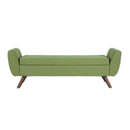 HomePop Modern Sherpa Storage Bench with Wood Legs
