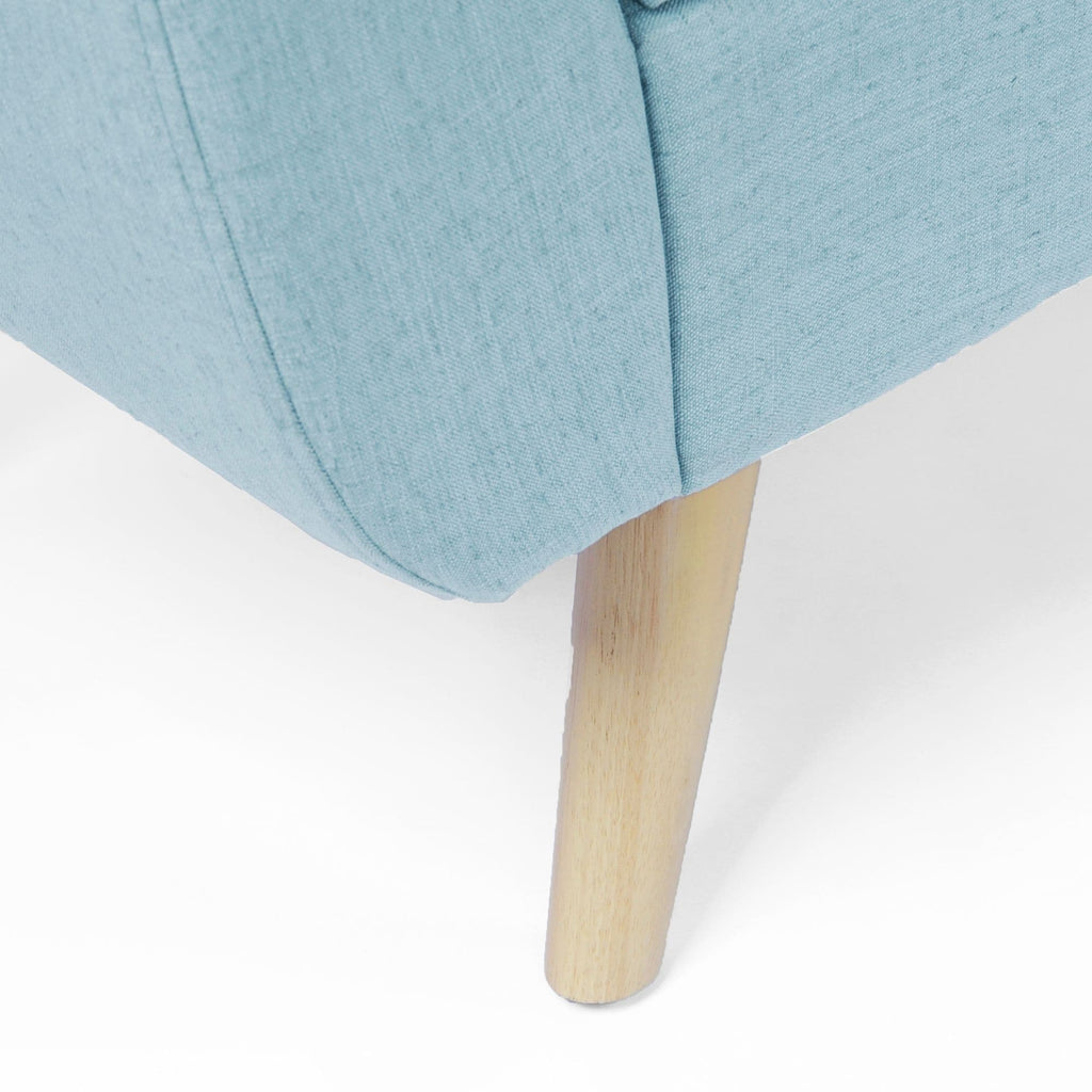 HomePop Modern Sherpa Storage Bench with Wood Legs