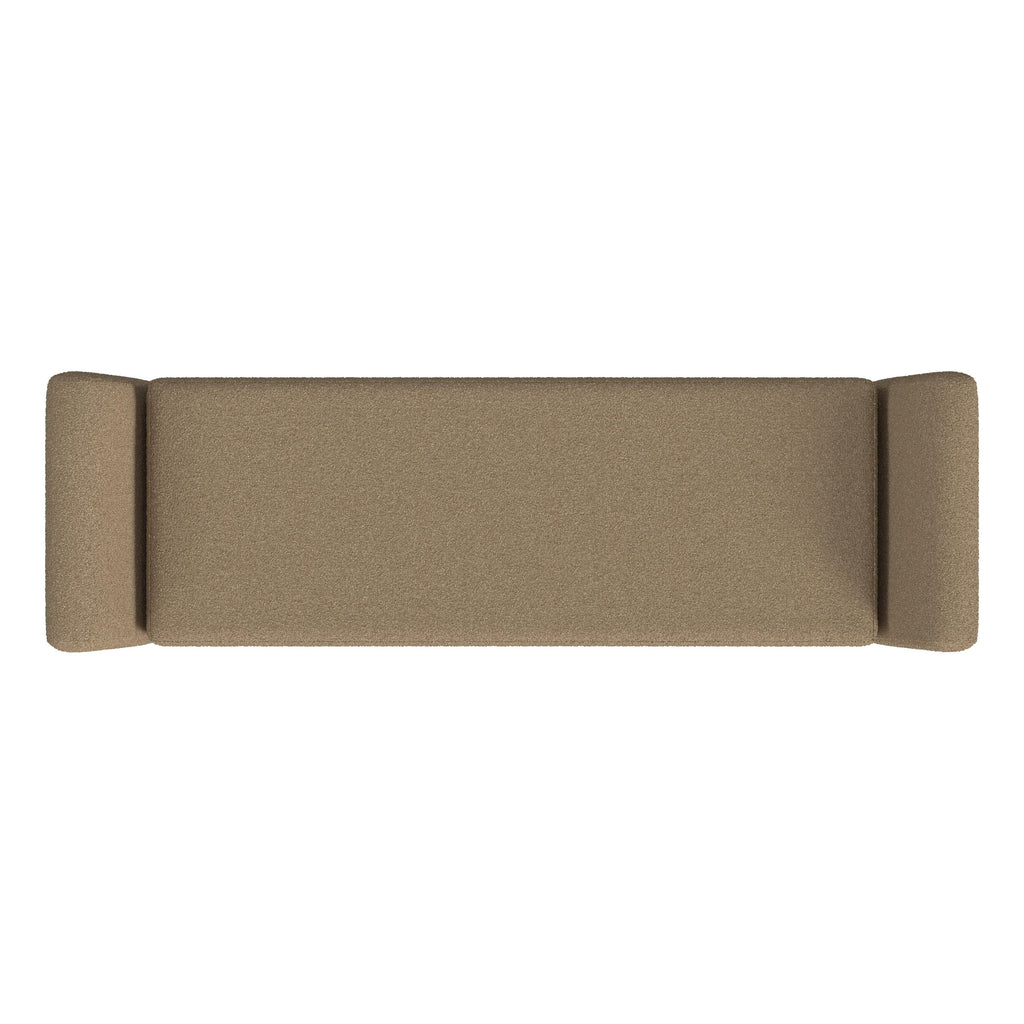 HomePop Modern Sherpa Storage Bench with Wood Legs