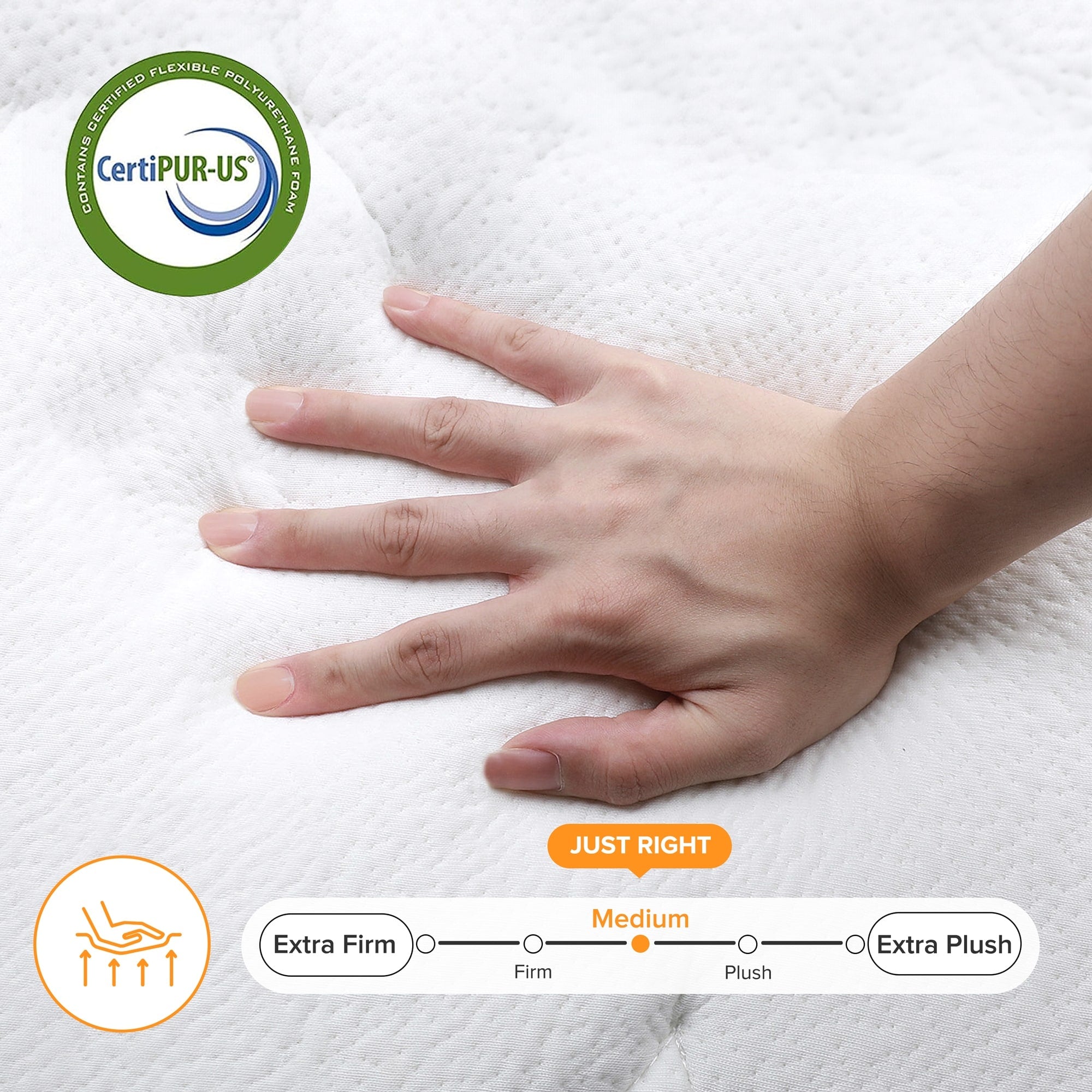SweDrea 10in. Medium Firm Pillow Top Innerspring Mattress for Back Pain Relief and Cooling with CertiPUR-US, SGS and OEKO-TEX