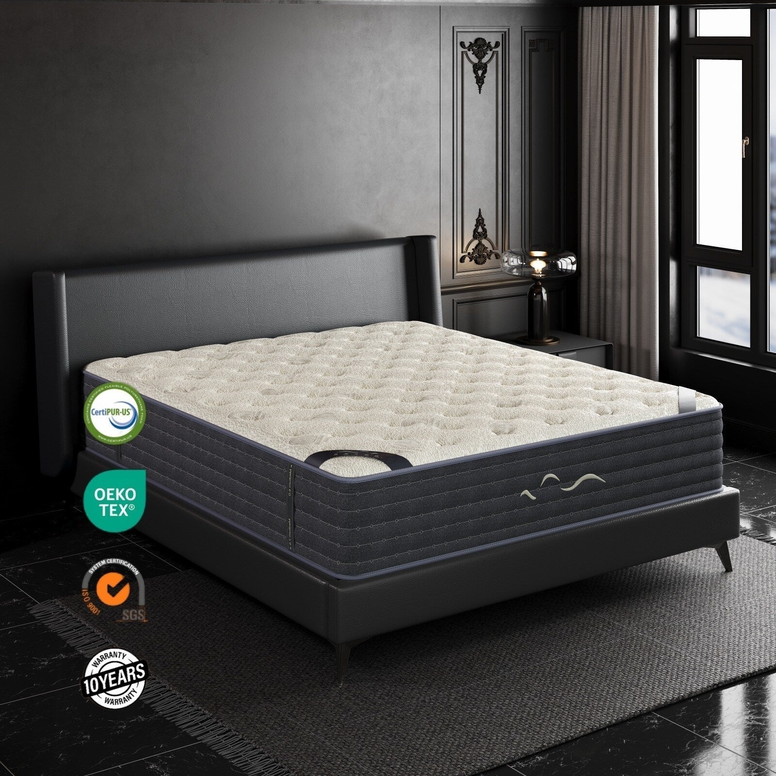 SweDrea 14 in. Luxurious Double-Sided Hybrid Mattress – Medium/Firm with CertiPUR-US, SGS and OEKO-TEX