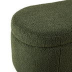 INK IVY Bailey Boucle-Style Curved Storage Accent Bench