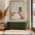INK IVY Bailey Boucle-Style Curved Storage Accent Bench