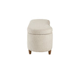 INK IVY Bailey Boucle-Style Curved Storage Accent Bench