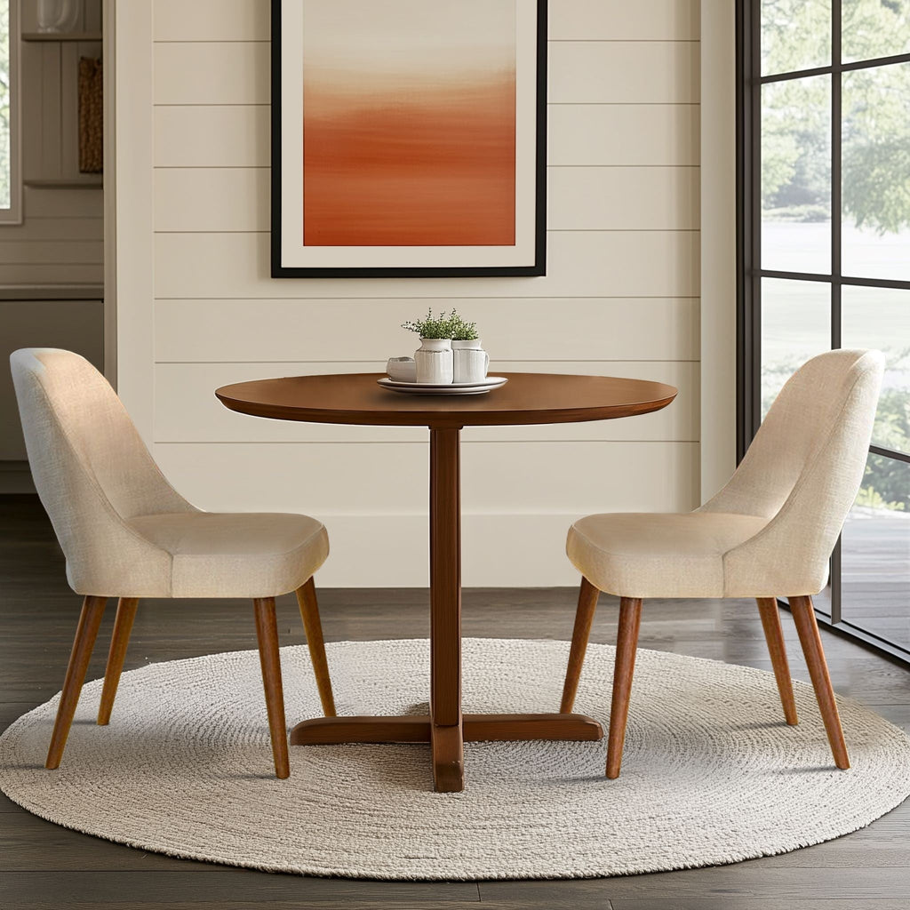 INK IVY Nola Upholstered Dining Side Chairs with Cutout Back design (Set of 2)