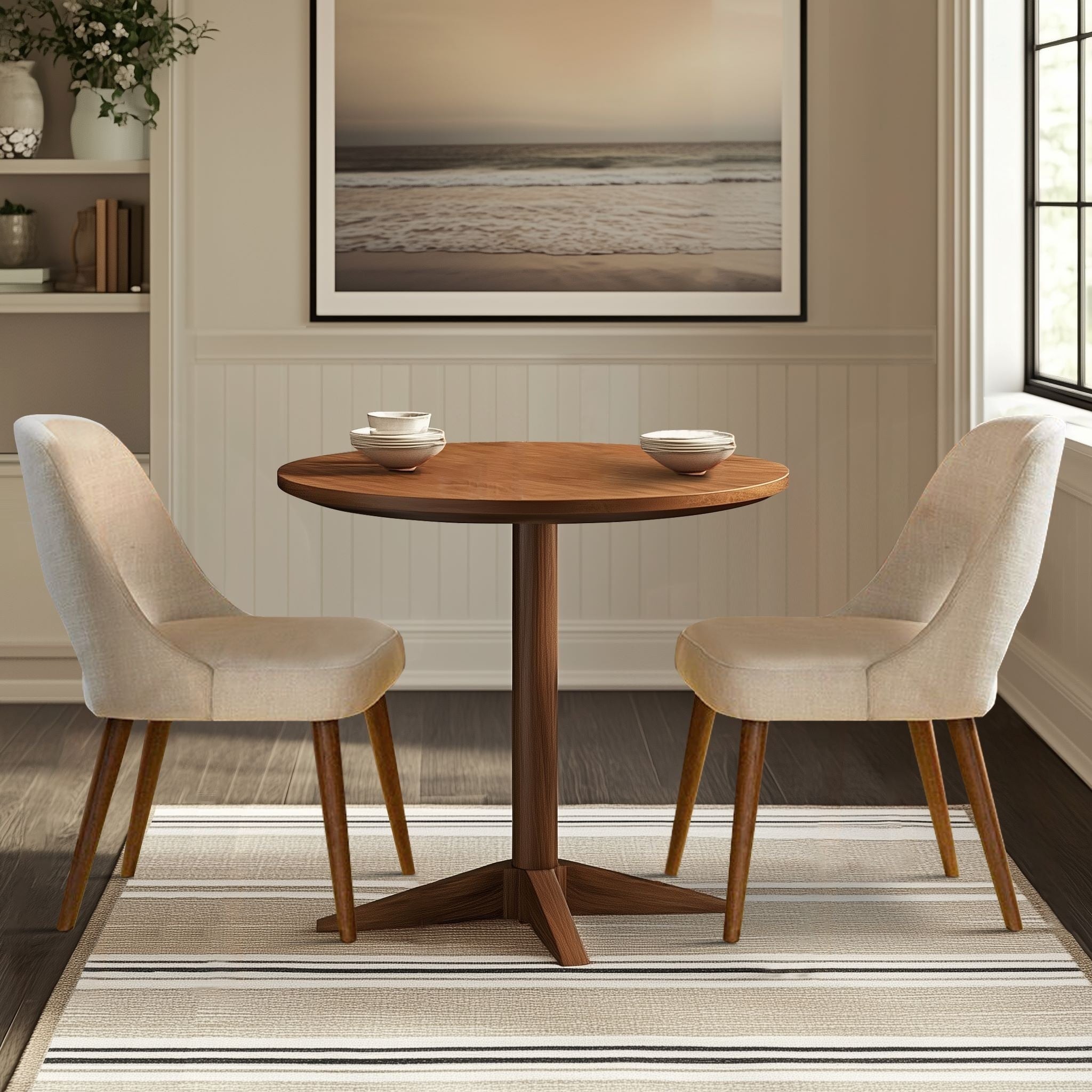 INK IVY Nola Upholstered Dining Side Chairs with Cutout Back design (Set of 2)