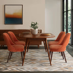 INK IVY Nola Upholstered Dining Side Chairs with Cutout Back design (Set of 2)