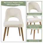 INK IVY Nola Upholstered Dining Side Chairs with Cutout Back design (Set of 2)