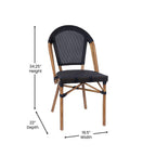 Indoor/Outdoor Commercial Bistro Set with Table and Two Chairs