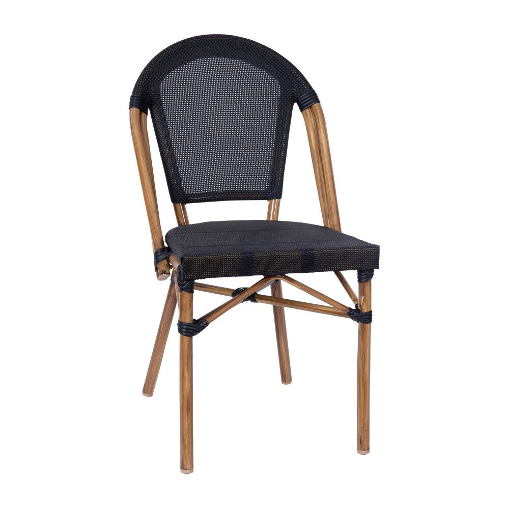 Indoor/Outdoor Commercial Bistro Set with Table and Two Chairs