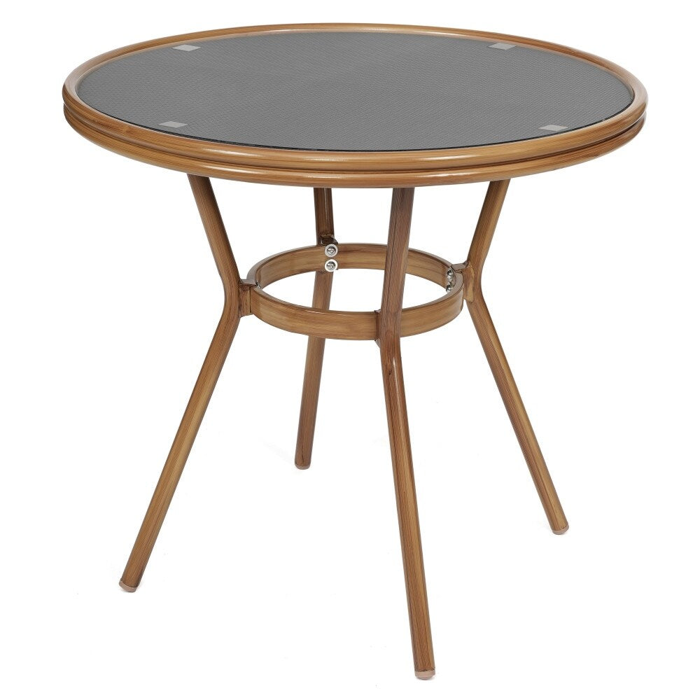 Indoor/Outdoor Commercial Bistro Set with Table and Two Chairs