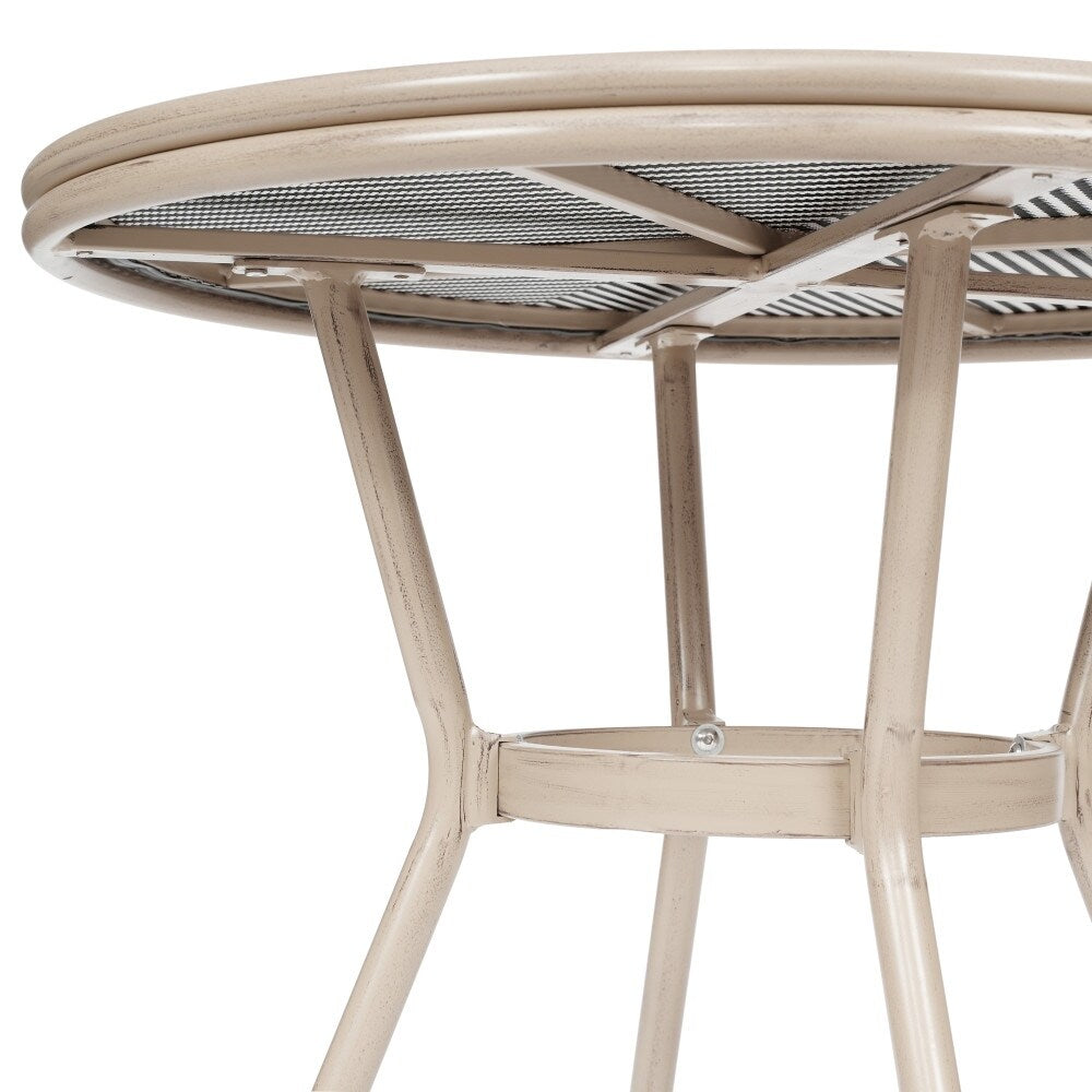Indoor/Outdoor Commercial Bistro Set with Table and Two Chairs
