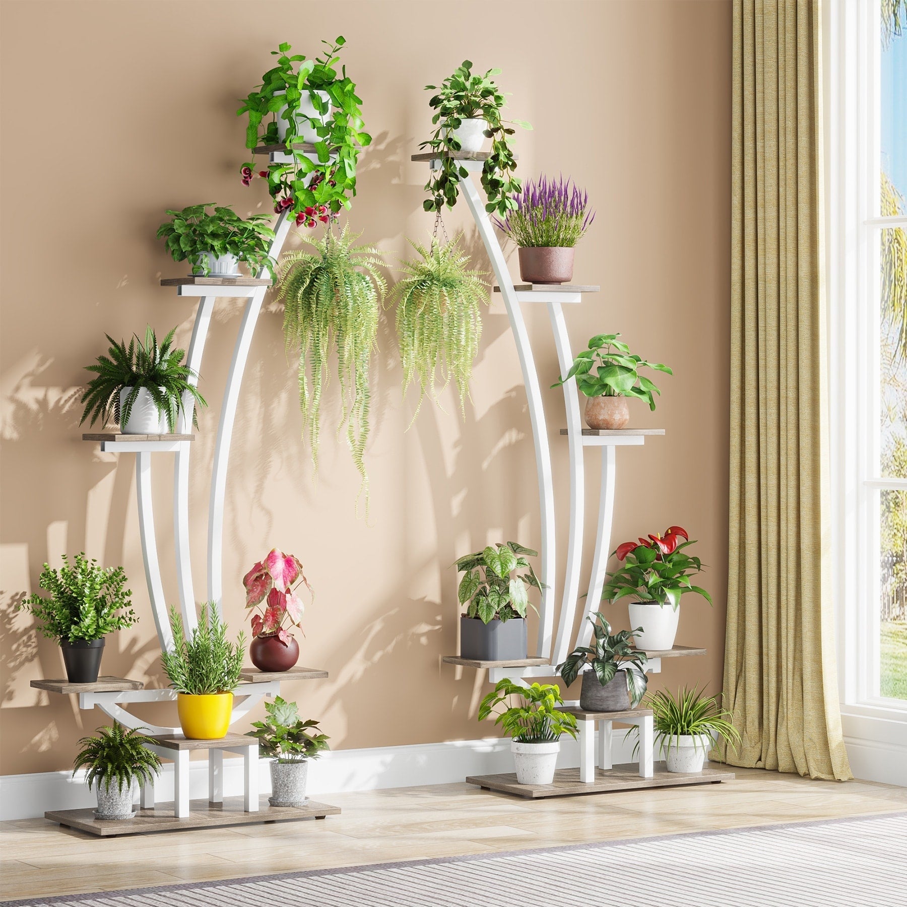 Indoor Plant Stand, 6-Tier Flower Rack for Home Garden- Set of 2