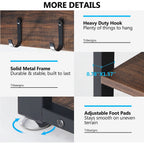 Entryway Coat Rack Shoe Bench Set, Industrial Hall Tree Coat Shoe Rack