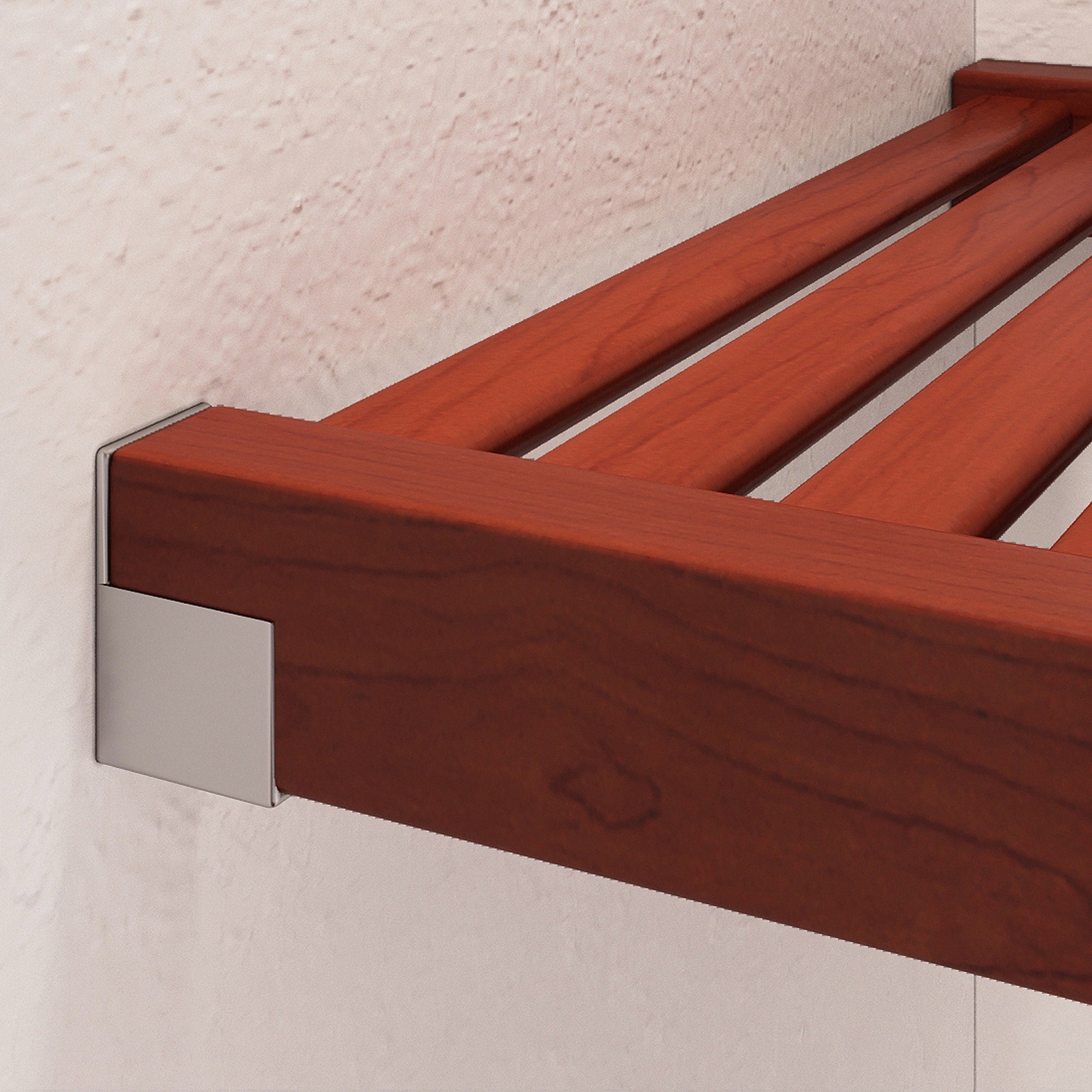 John Louis Home Solid Wood Reach-In Simplicity Closet System Red Mahogany