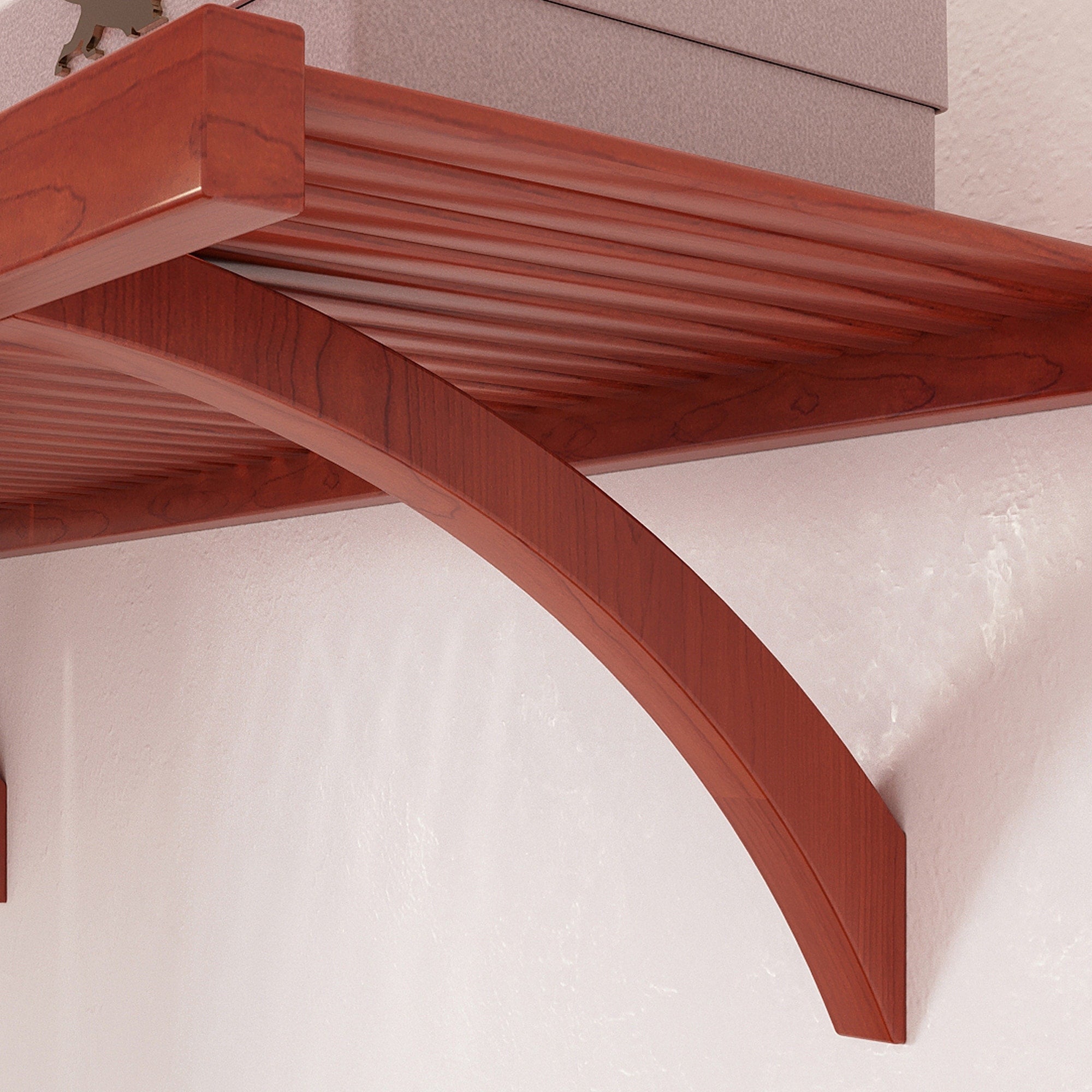 John Louis Home Solid Wood Reach-In Simplicity Closet System Red Mahogany