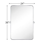 TEHOME Jonathan Rectangle Pivot Tilt Metal Wall Mirror