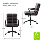 Joseph Modern Task Faux Leather Chair with Tilt Lock and Center Tilt by HULALA HOME