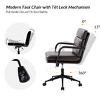 Joseph Modern Task Faux Leather Chair with Tilt Lock and Center Tilt by HULALA HOME